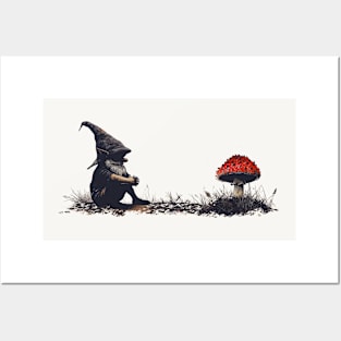 Gnomes and Mushroom Design Posters and Art